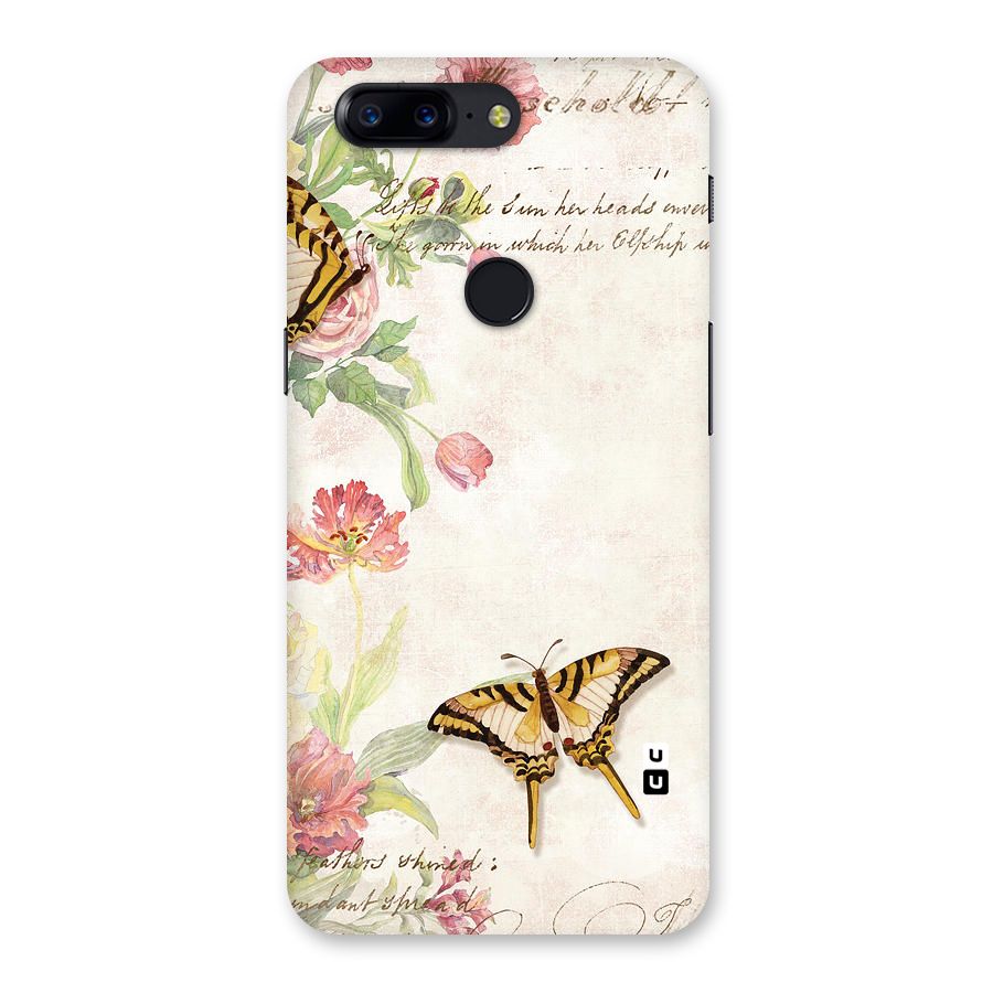Butterfly Floral Back Case for OnePlus 5T