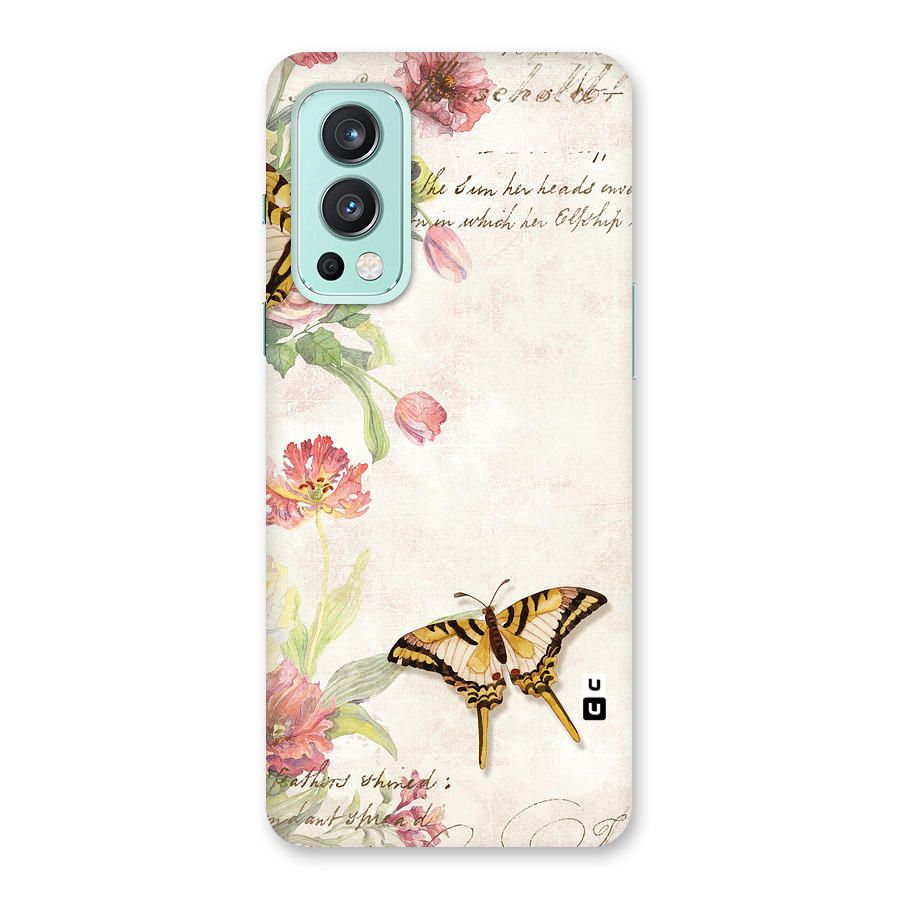 Butterfly Floral Back Case for OnePlus Nord 2 5G