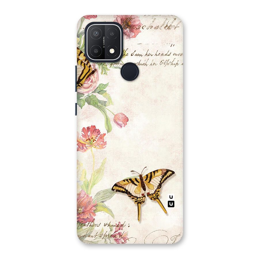 Butterfly Floral Back Case for Oppo A15