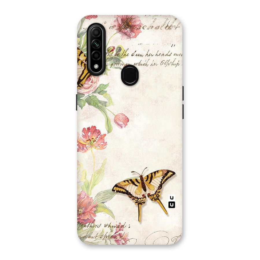 Butterfly Floral Back Case for Oppo A31
