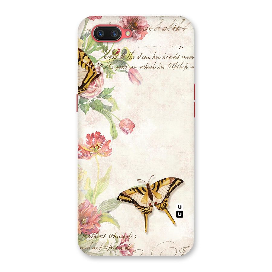 Butterfly Floral Back Case for Oppo A3s
