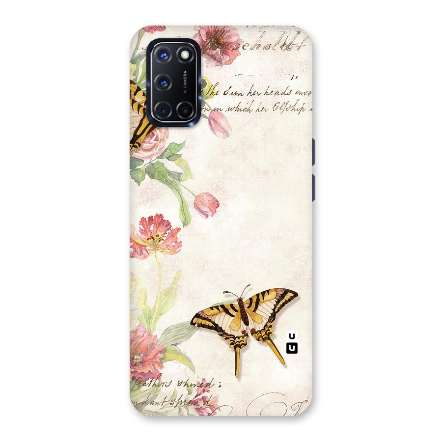 Butterfly Floral Back Case for Oppo A52