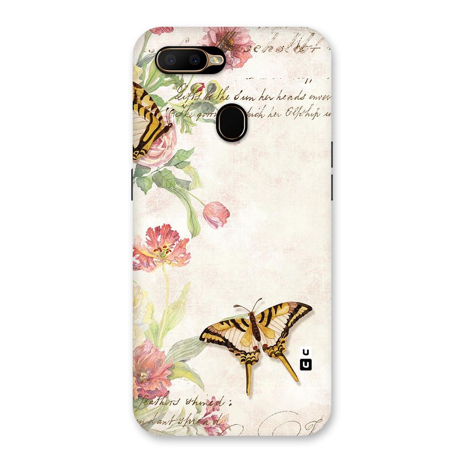 Butterfly Floral Back Case for Oppo A5s
