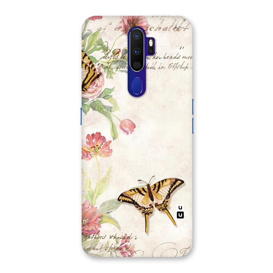 Butterfly Floral Back Case for Oppo A9 (2020)
