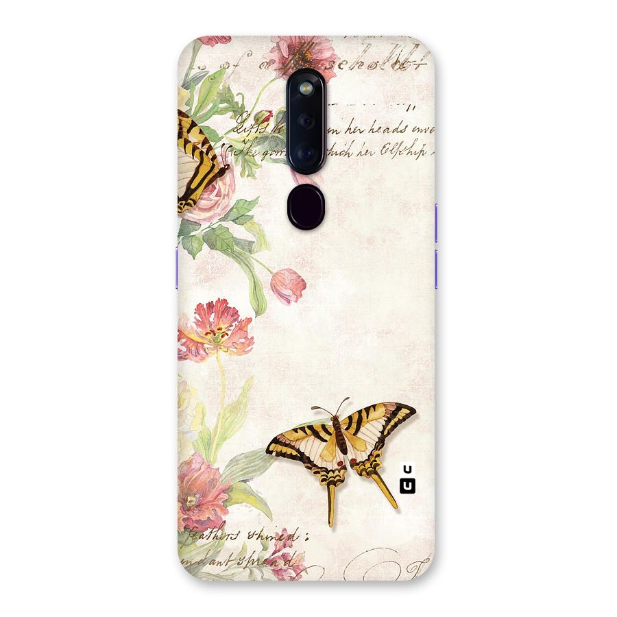 Butterfly Floral Back Case for Oppo F11 Pro