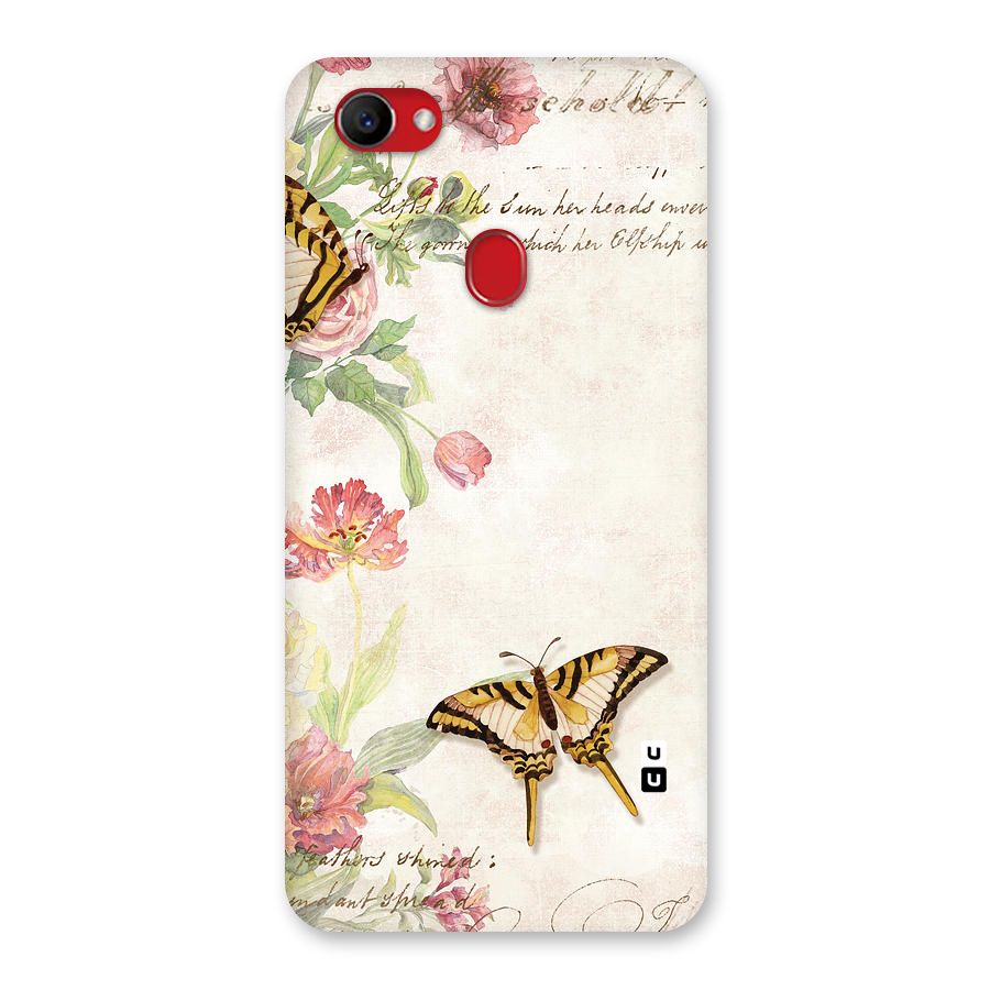 Butterfly Floral Back Case for Oppo F7