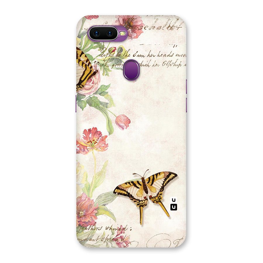 Butterfly Floral Back Case for Oppo F9