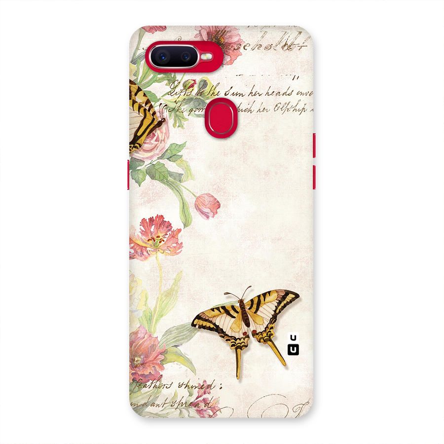 Butterfly Floral Back Case for Oppo F9 Pro