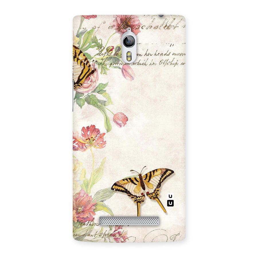 Butterfly Floral Back Case for Oppo Find 7