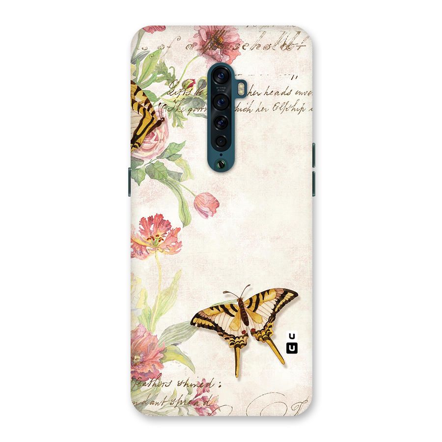 Butterfly Floral Back Case for Oppo Reno2