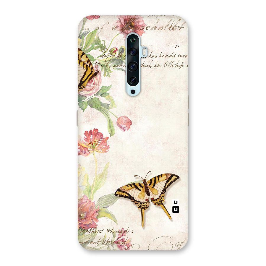 Butterfly Floral Back Case for Oppo Reno2 Z
