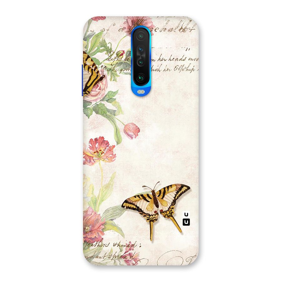 Butterfly Floral Back Case for Poco X2