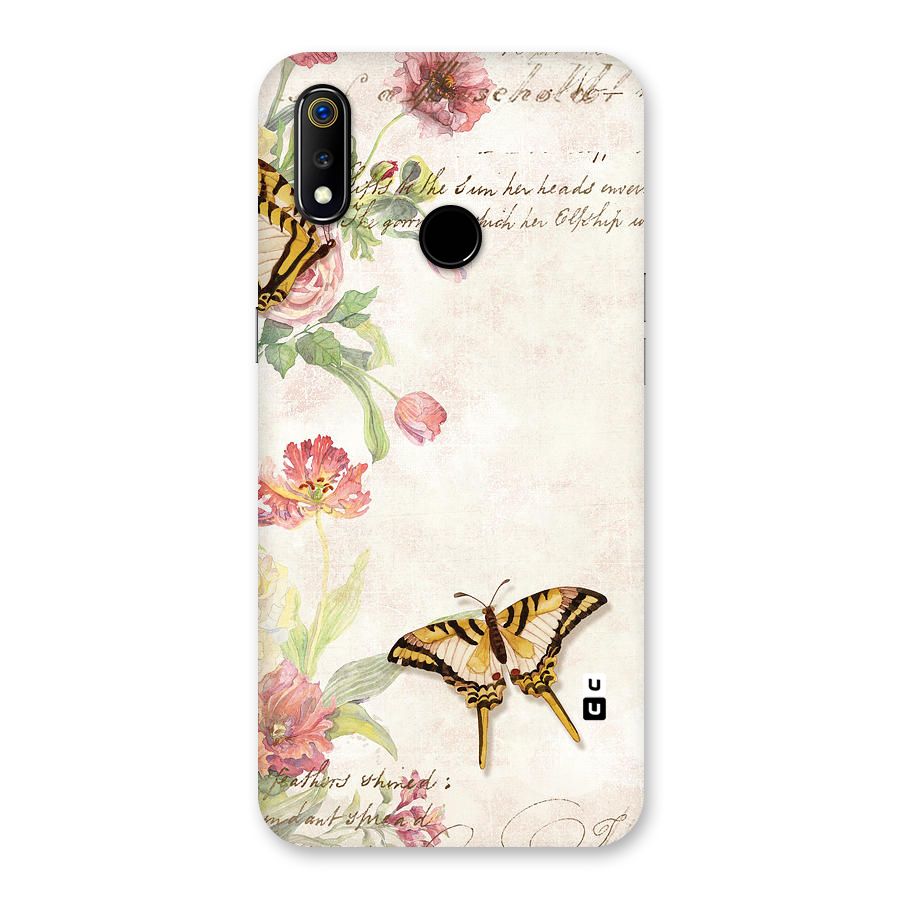 Butterfly Floral Back Case for Realme 3