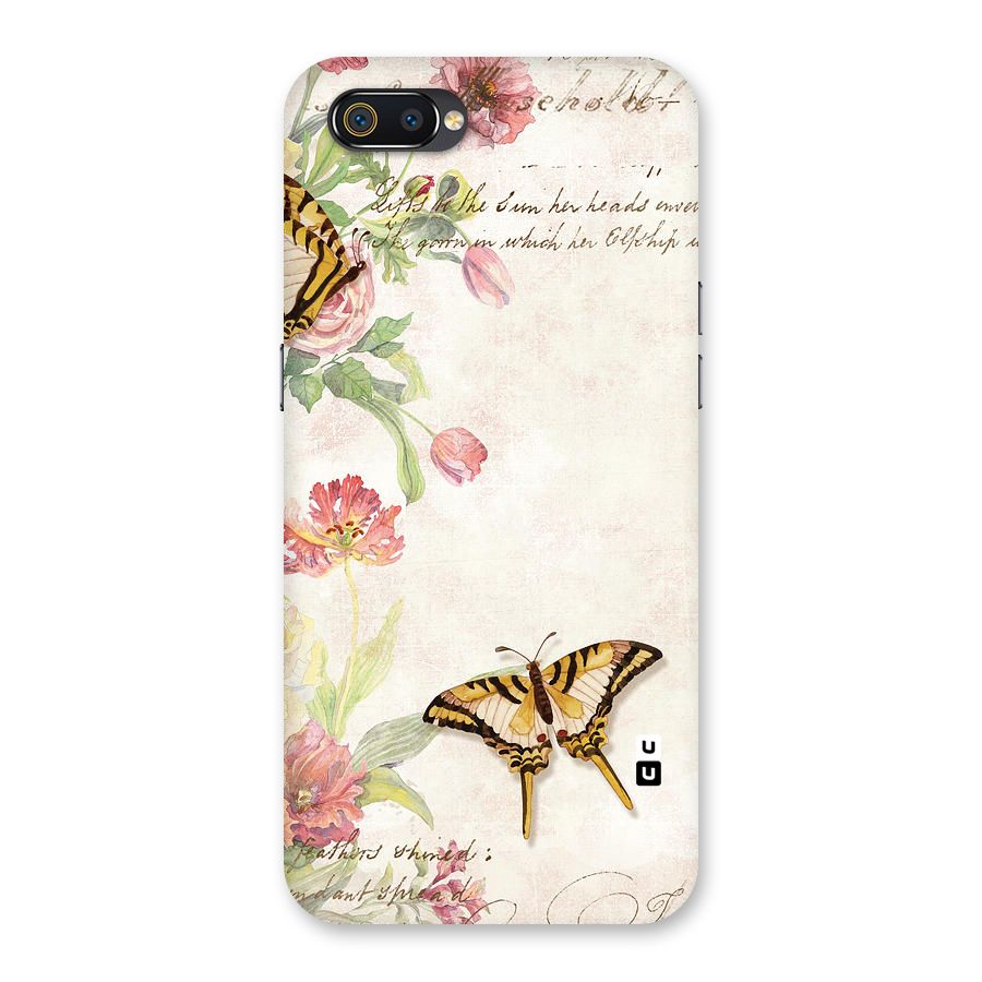 Butterfly Floral Back Case for Realme C2