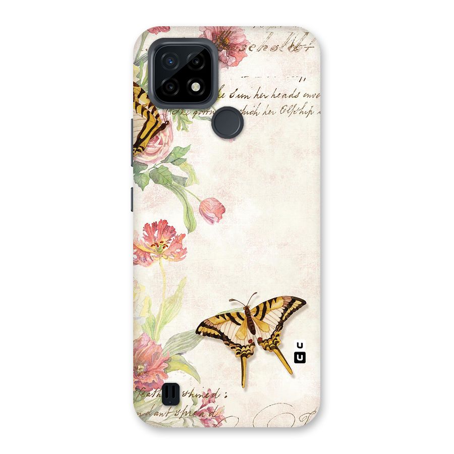 Butterfly Floral Back Case for Realme C21