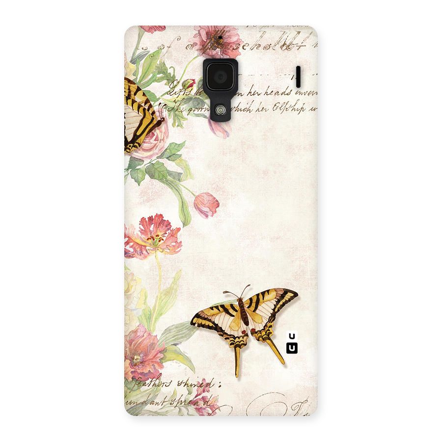 Butterfly Floral Back Case for Redmi 1S