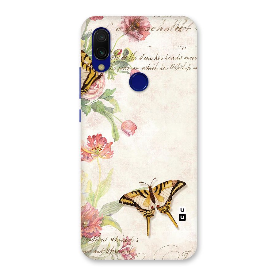 Butterfly Floral Back Case for Redmi 7