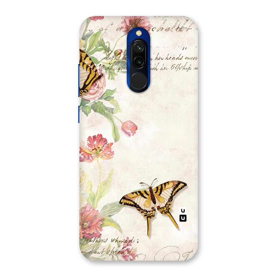 Butterfly Floral Back Case for Redmi 8