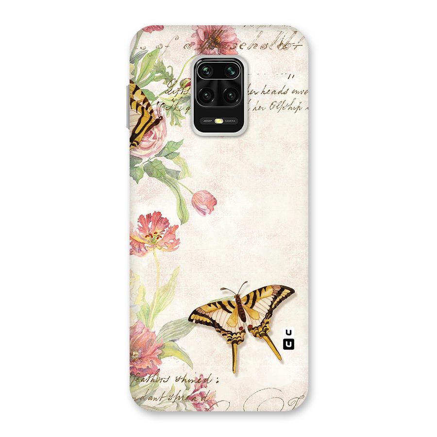 Butterfly Floral Back Case for Redmi Note 9 Pro