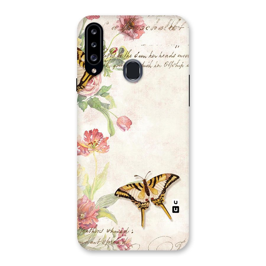 Butterfly Floral Back Case for Samsung Galaxy A20s