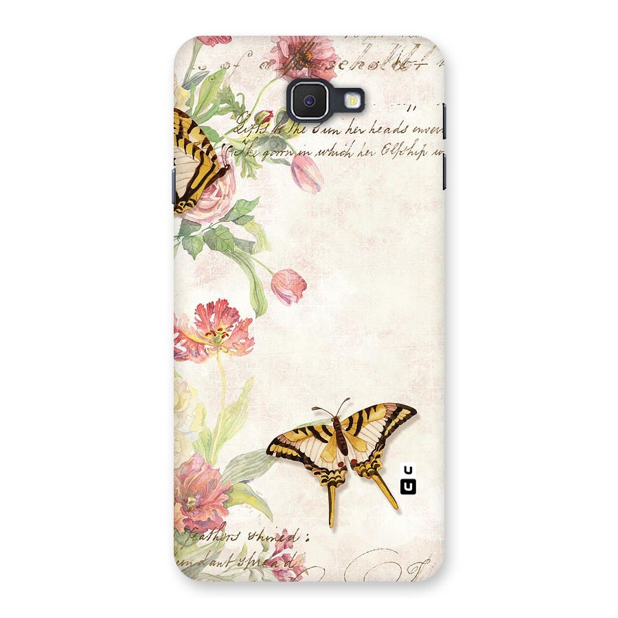Butterfly Floral Back Case for Samsung Galaxy J7 Prime