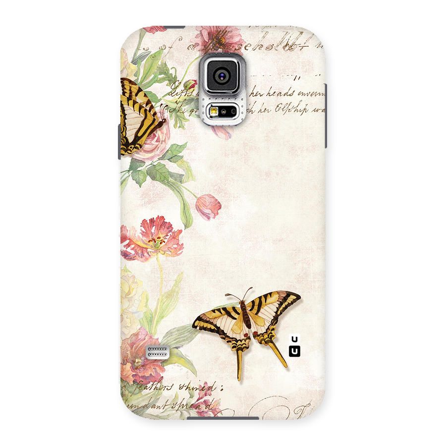Butterfly Floral Back Case for Samsung Galaxy S5