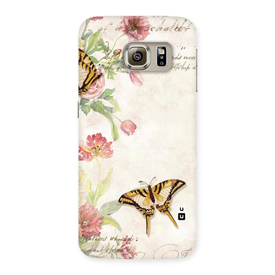 Butterfly Floral Back Case for Samsung Galaxy S6 Edge
