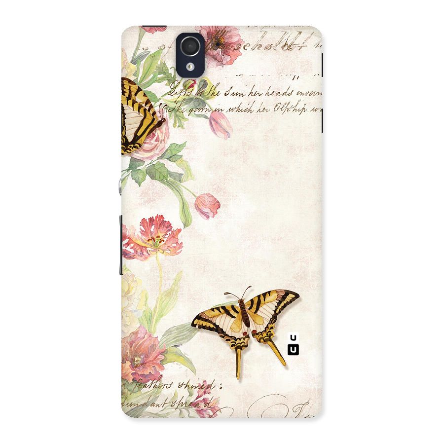 Butterfly Floral Back Case for Sony Xperia Z