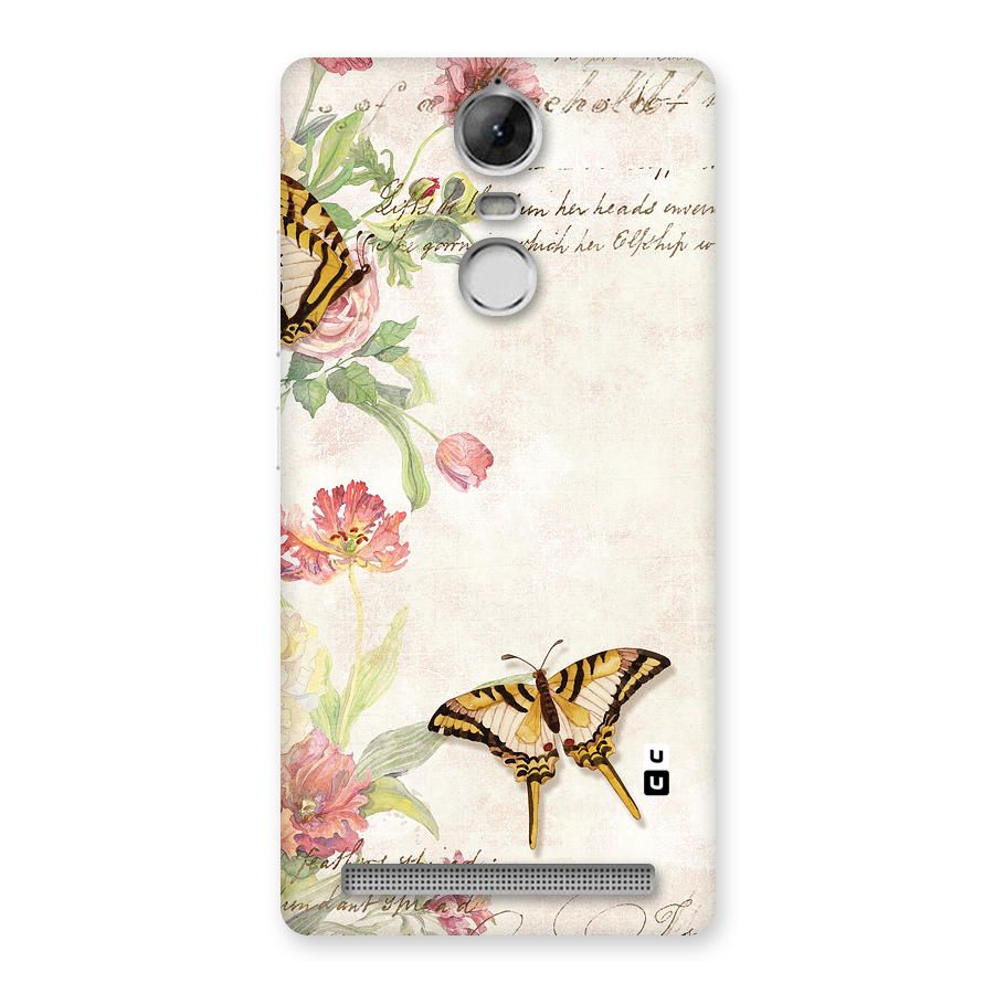 Butterfly Floral Back Case for Vibe K5 Note