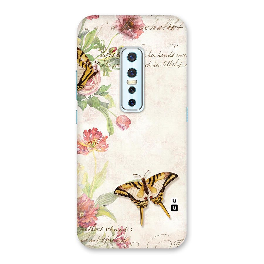 Butterfly Floral Back Case for Vivo V17 Pro