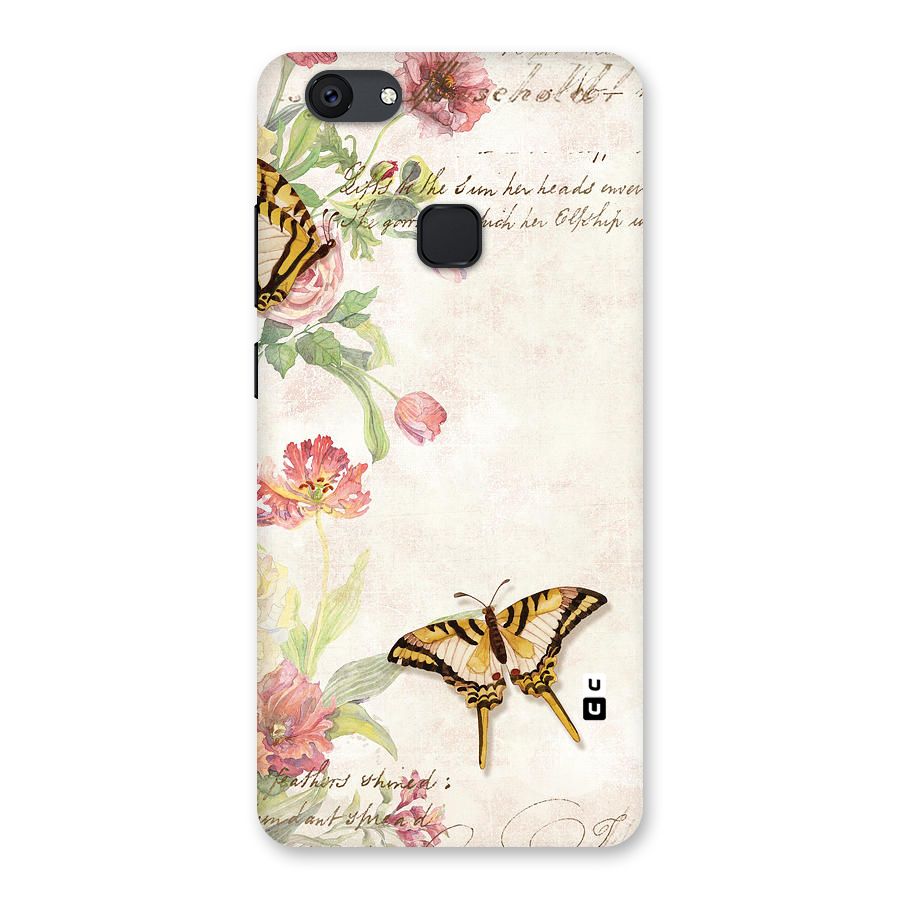 Butterfly Floral Back Case for Vivo V7 Plus