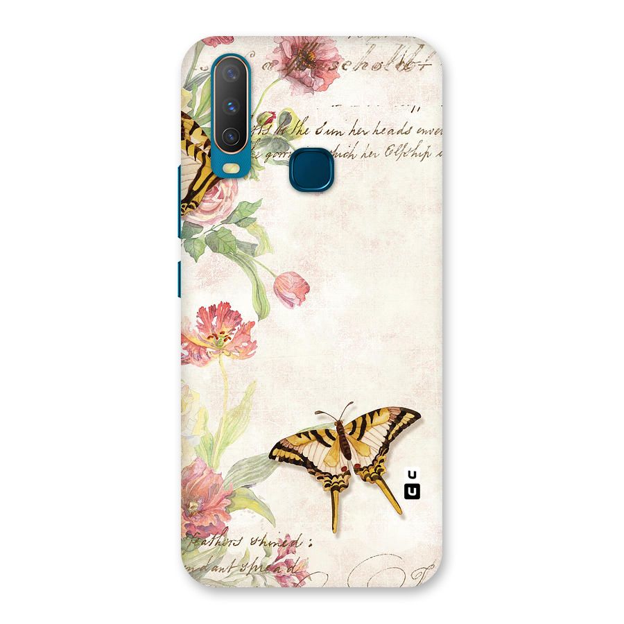 Butterfly Floral Back Case for Vivo Y17