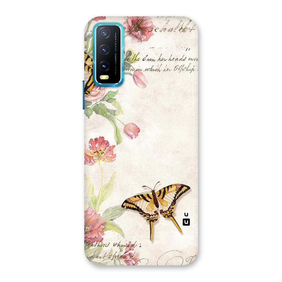 Butterfly Floral Back Case for Vivo Y20