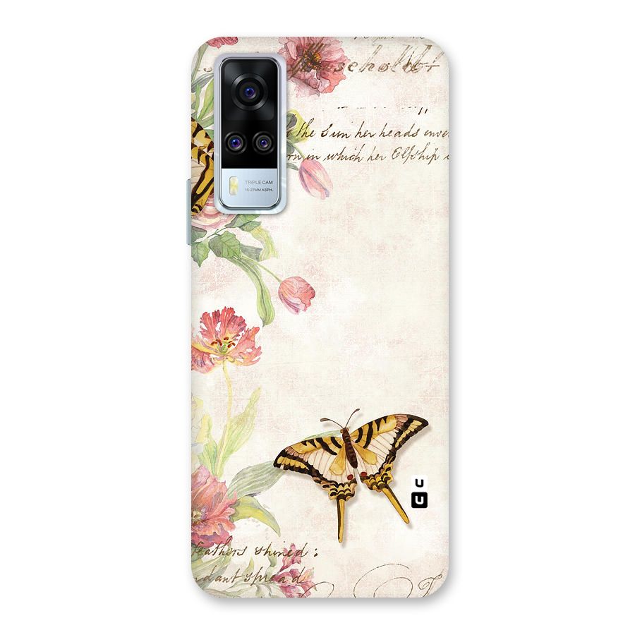 Butterfly Floral Back Case for Vivo Y31