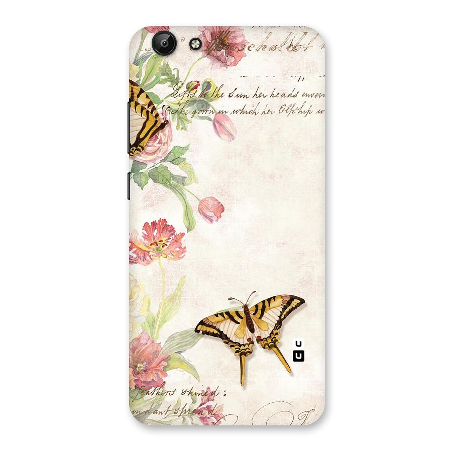 Butterfly Floral Back Case for Vivo Y69