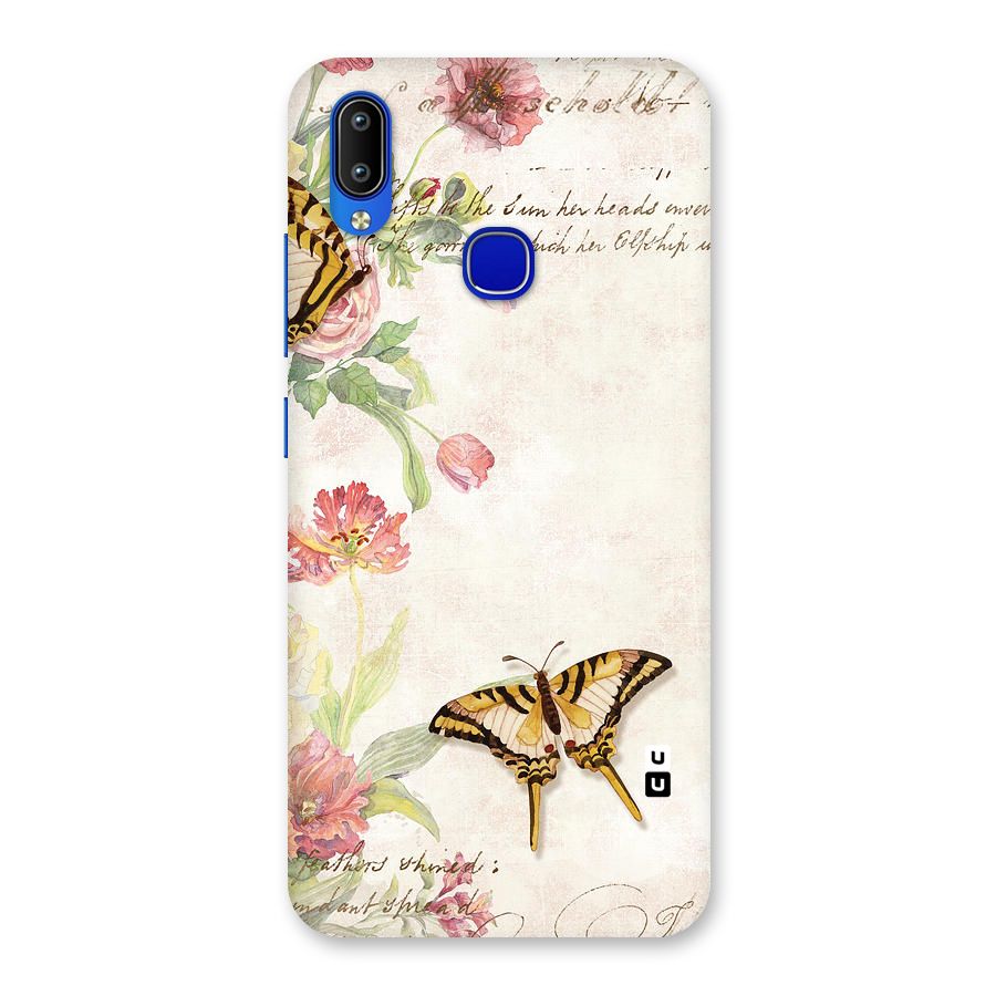 Butterfly Floral Back Case for Vivo Y91