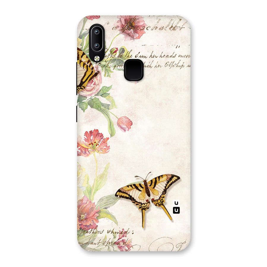 Butterfly Floral Back Case for Vivo Y93