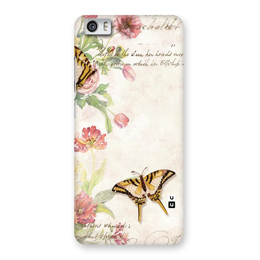 Butterfly Floral Back Case for Xiaomi Redmi Mi5