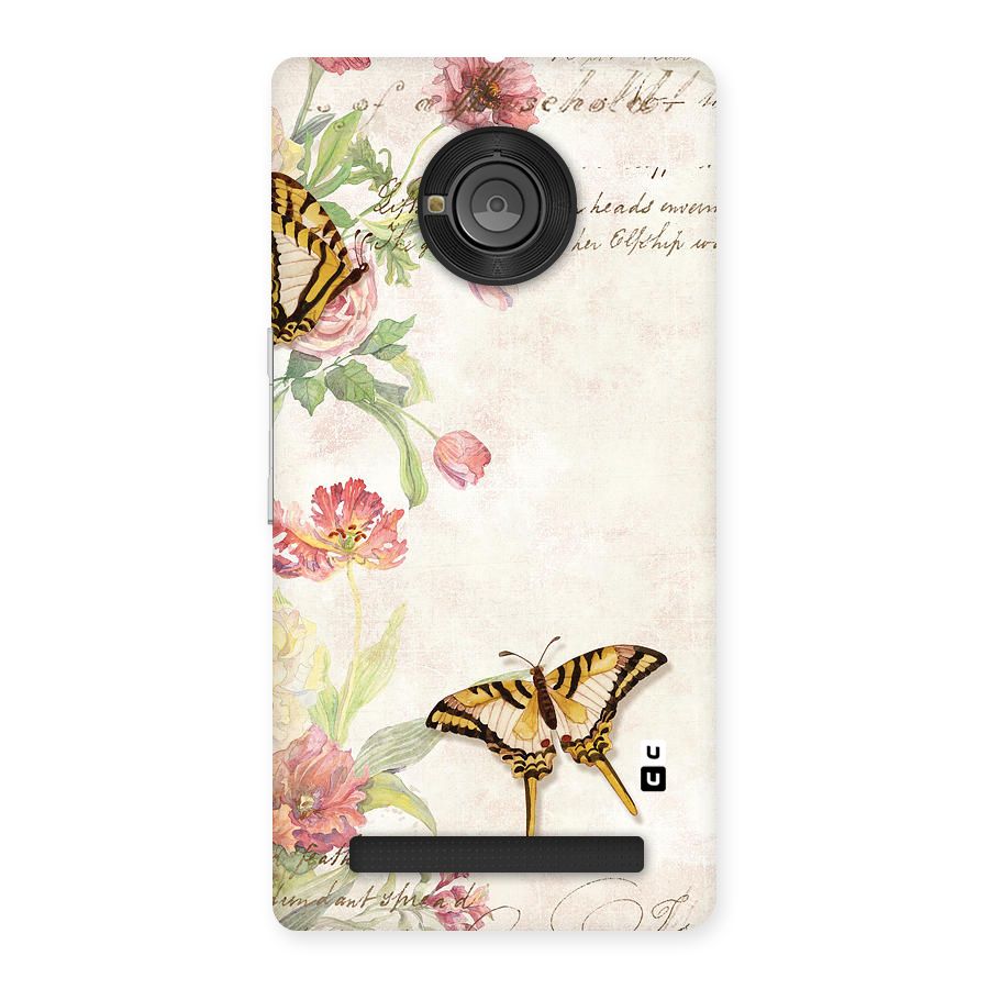 Butterfly Floral Back Case for Yu Yunique