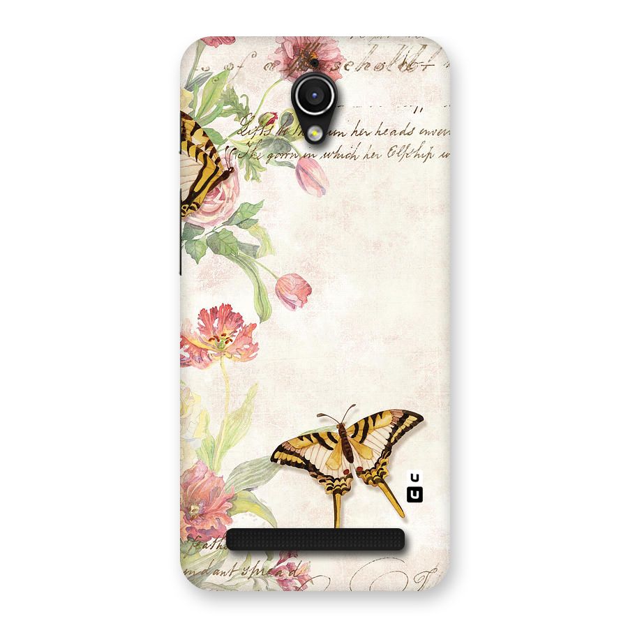 Butterfly Floral Back Case for Zenfone Go
