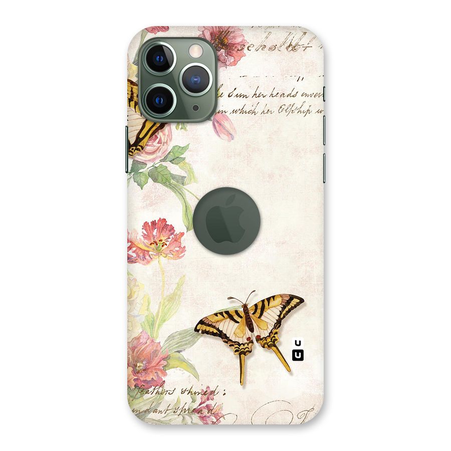 Butterfly Floral Back Case for iPhone 11 Pro Logo  Cut