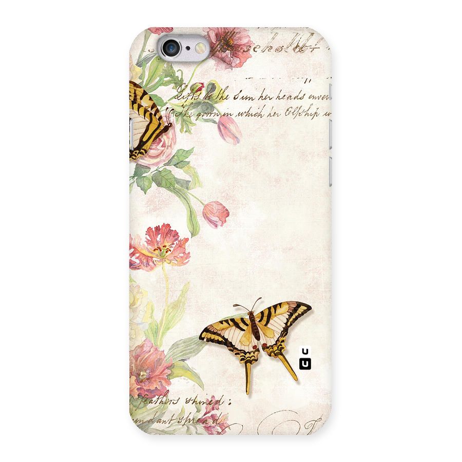 Butterfly Floral Back Case for iPhone 6 6S