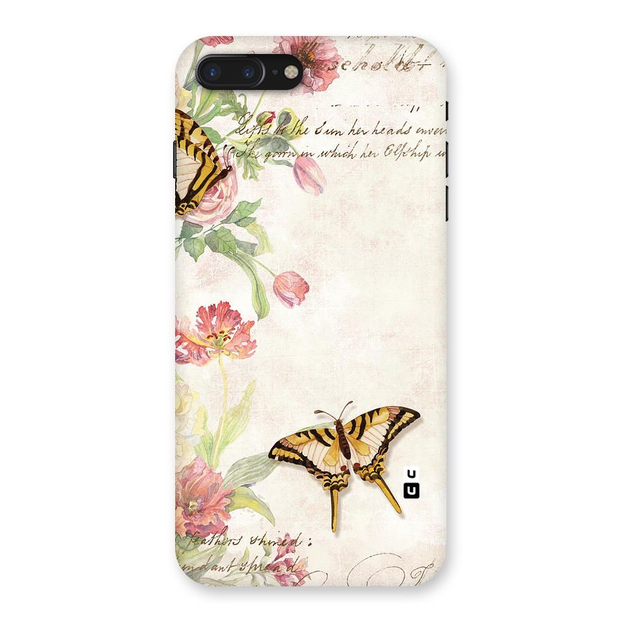 Butterfly Floral Back Case for iPhone 7 Plus