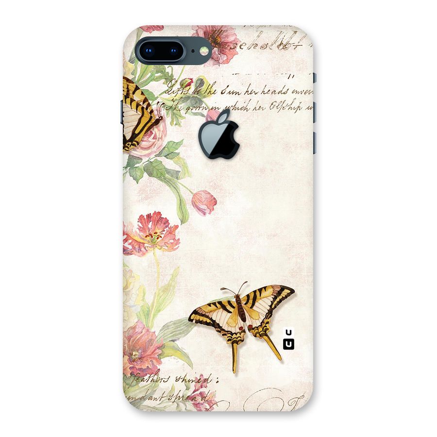 Butterfly Floral Back Case for iPhone 7 Plus Apple Cut