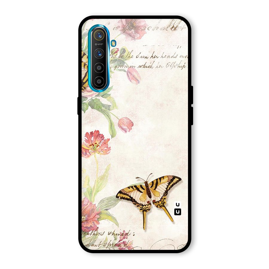 Butterfly Floral Glass Back Case for Realme XT