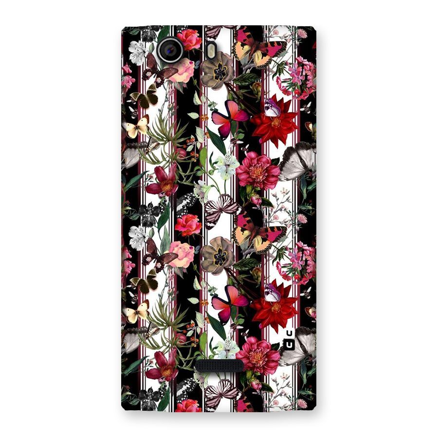 Butterfly Flowers Back Case for Canvas Nitro 2 E311