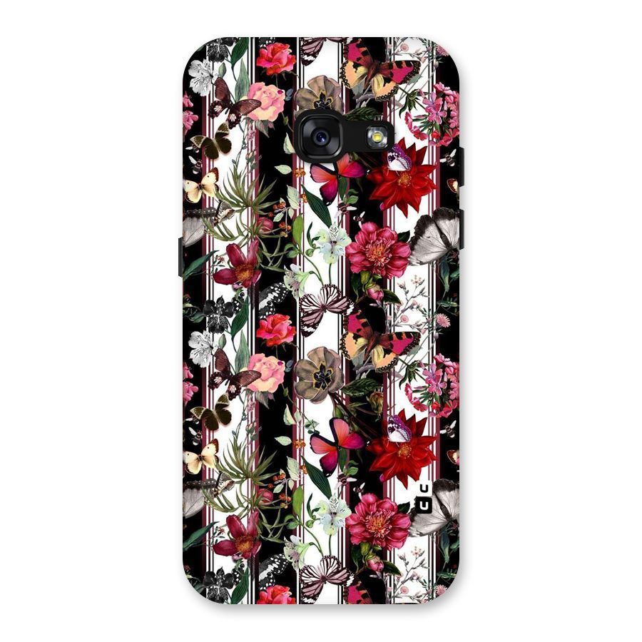 Butterfly Flowers Back Case for Galaxy A3 (2017)