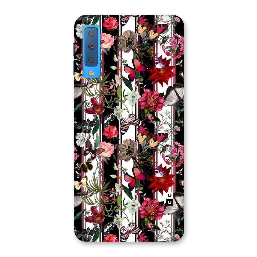 Butterfly Flowers Back Case for Galaxy A7 (2018)