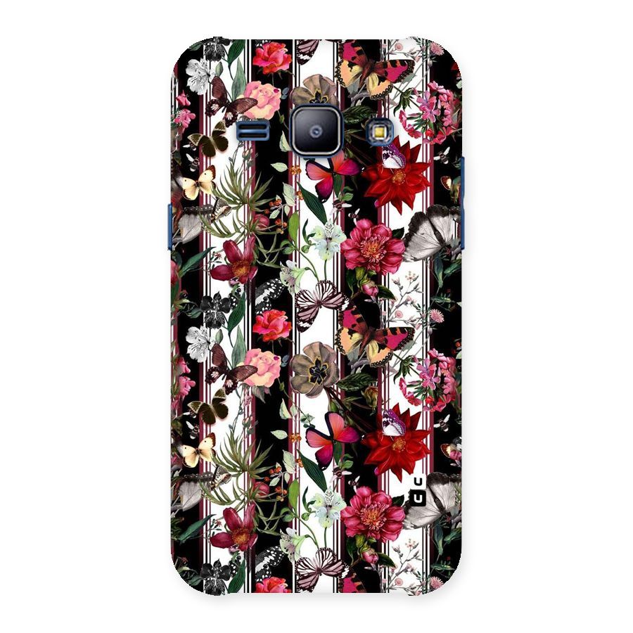 Butterfly Flowers Back Case for Galaxy J1