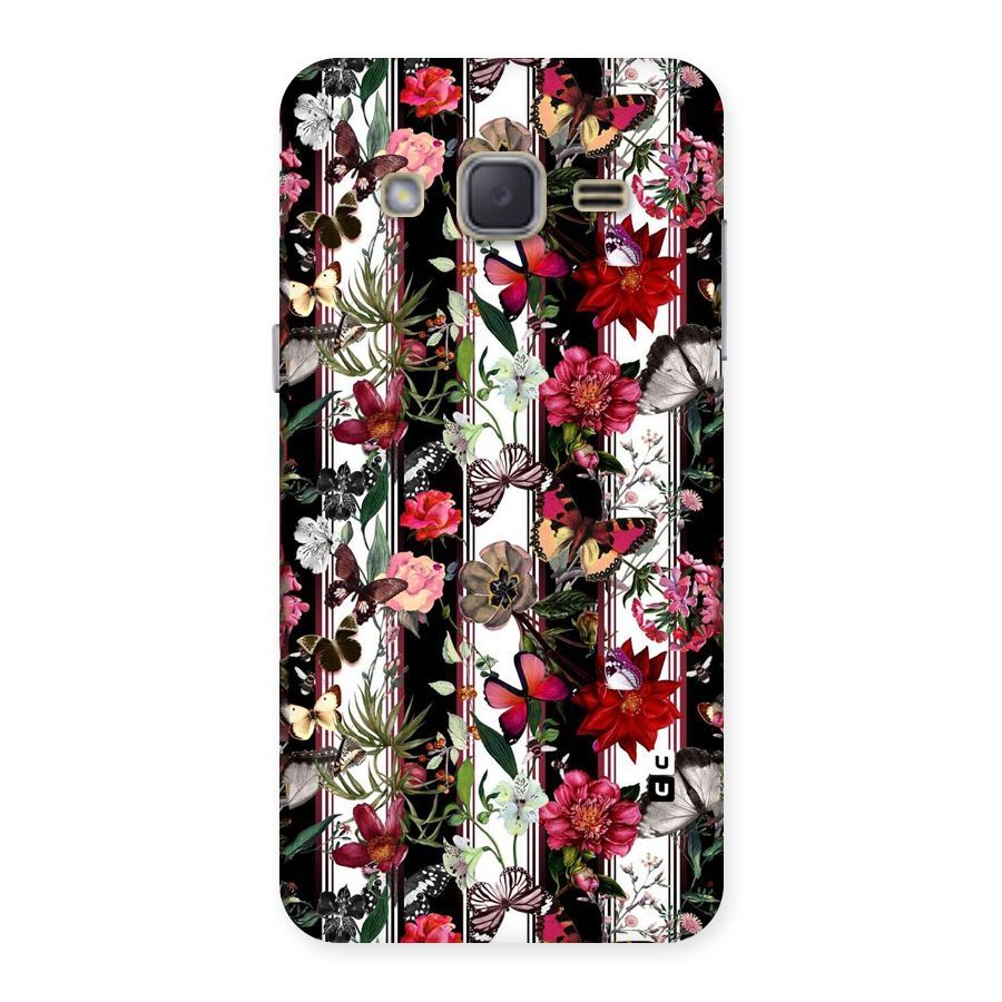Butterfly Flowers Back Case for Galaxy J2
